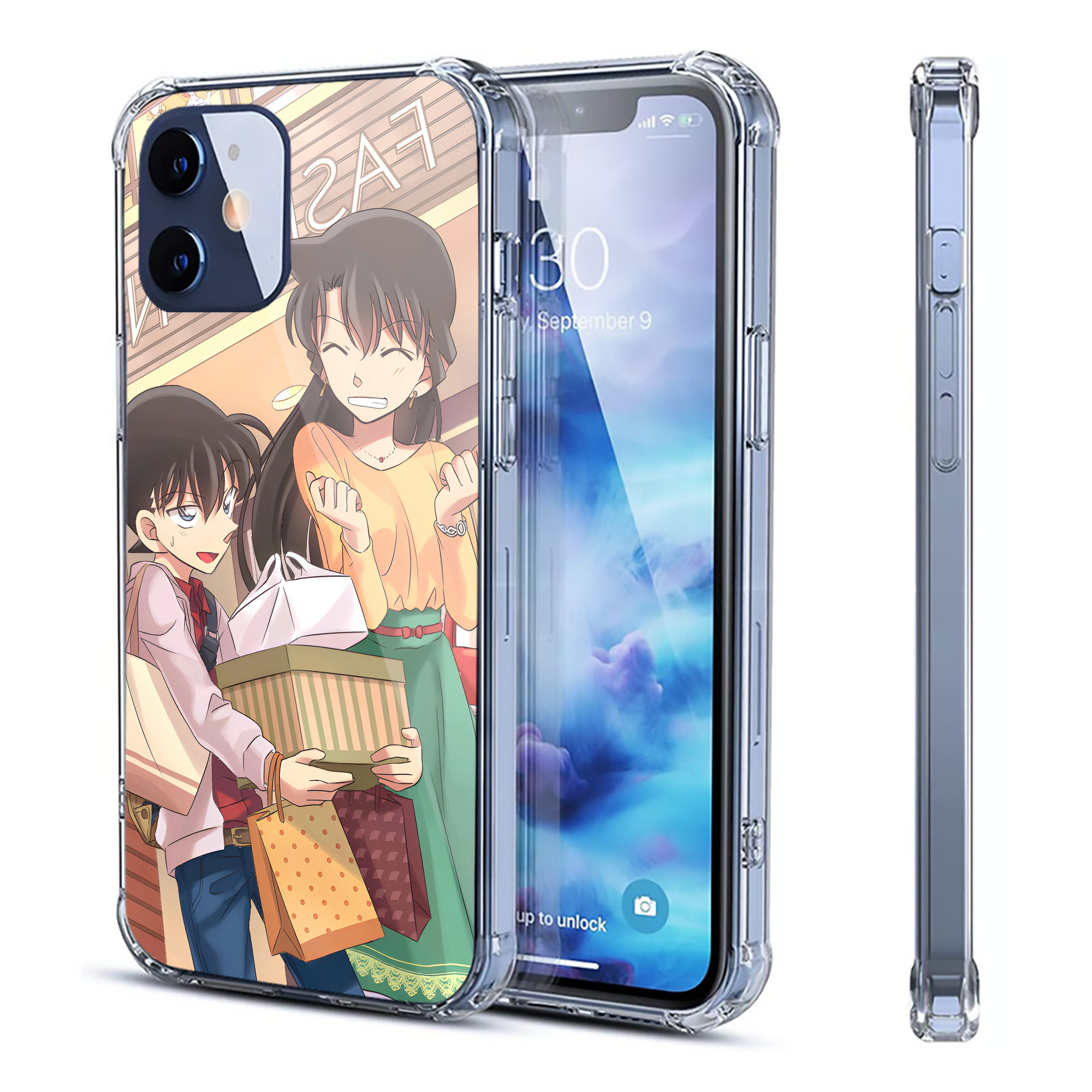 （画像用） 名探偵コナン Detective Conan 【iPhone 12シリーズ対応】透明スマホケース（クリアソフトケース）
